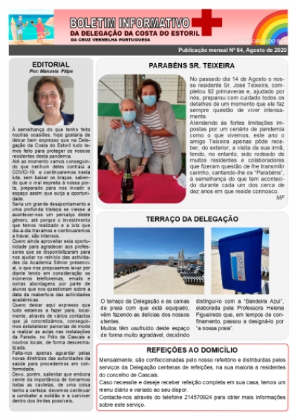 Boletim Informativo 64, Agosto de 2020